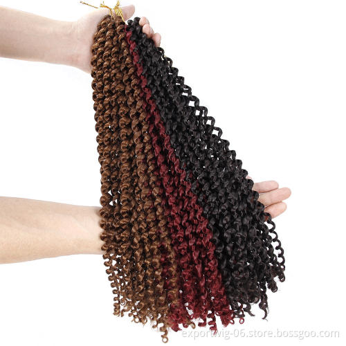 Synthetic Pre Twisted Passion Twist Crochet braiding Hair water wave Crochet Braids Hair Extension passion crochet  twist